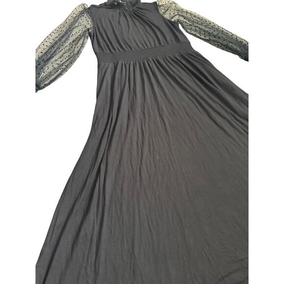 Boden Tulle Sleeve Midi Party Dress Black Size 12 - Picture 13 of 14